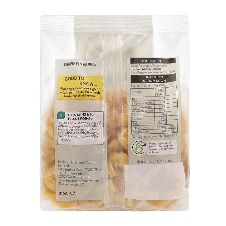 Holland & Barrett Pineapple Pieces 210g GOODS Holland&Barrett