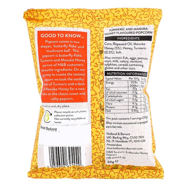 Holland & Barrett Popcorn Barely Salted 15g GOODS Holland&Barrett Raspberry & Liquorice