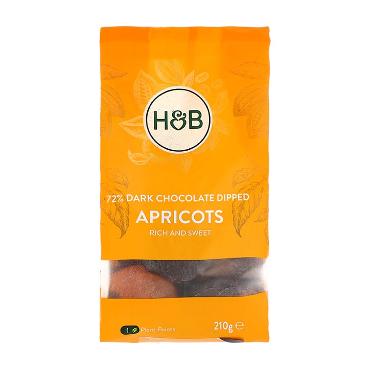 Holland & Barrett Dark Chocolate Dipped Apricots 210g GOODS Holland&Barrett