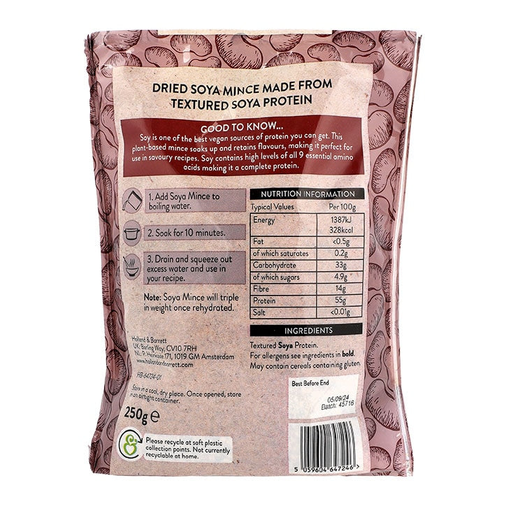 Holland & Barrett Soy Protein Mince 250g