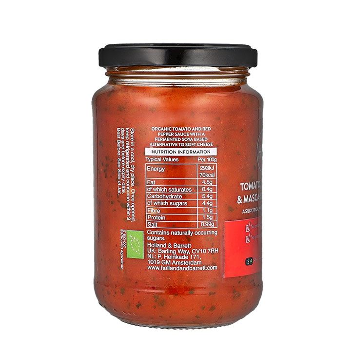 Holland & Barrett Tomato, Red Pepper & Masca-No-Ne Sauce 340g GOODS Holland&Barrett