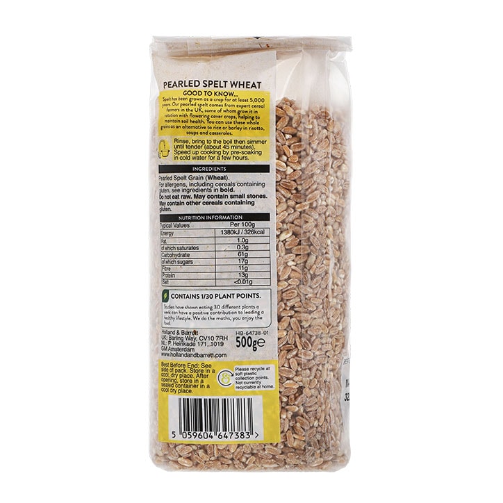 Holland & Barrett Pearled Spelt 500g