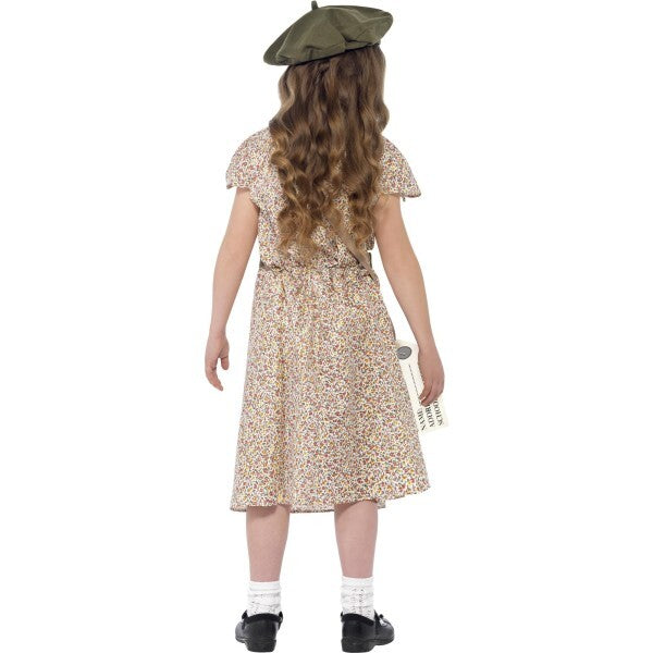 Smiffys Evacuee Girl Costume set including dress and accessories, UK version