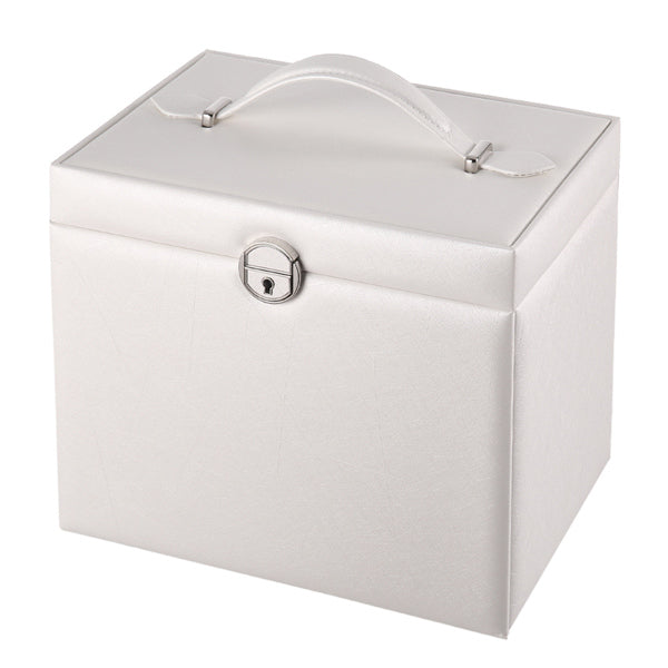 Livingandhome jewellery storage box white 26cm - British product