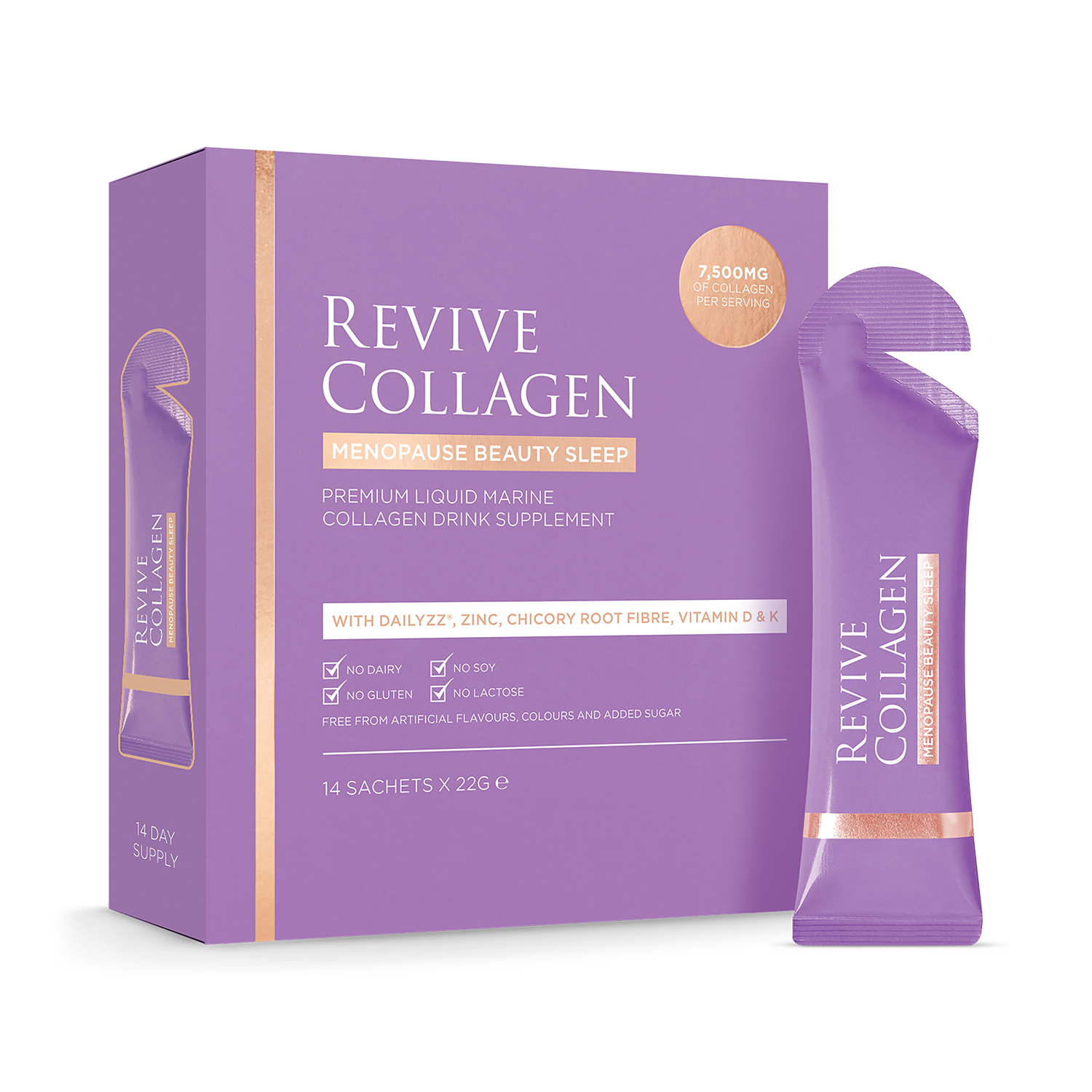 Revive Collagen Menopause Beauty Sleep Hydrolysed Marine Collagen 7,500mgs 28 days Supply