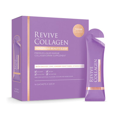 Holland & Barrett Revive Collagen Menopause Beauty Sleep Hydrolysed Marine Collagen 7,500mgs 28 days Supply- Buy online at McGrocer