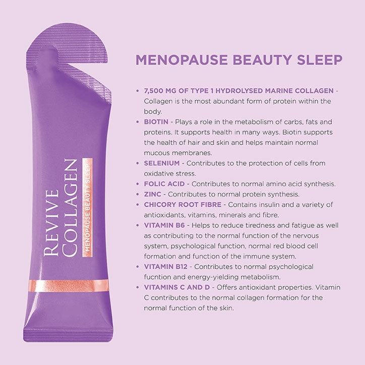 Revive Collagen Menopause Beauty Sleep Hydrolysed Marine Collagen 7,500mgs 14 days Supply GOODS Holland&Barrett