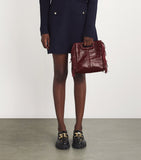 Maje cracked leather fringed M handbag (British brand)