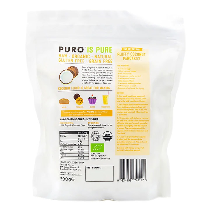 Puro Organic Coconut Flour 500g