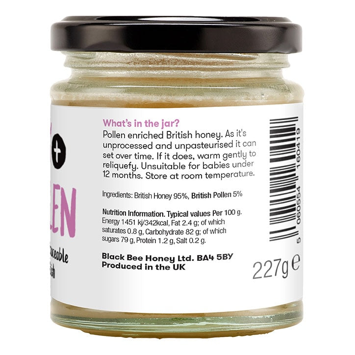 Black Bee British Pollen Honey Spread 227g