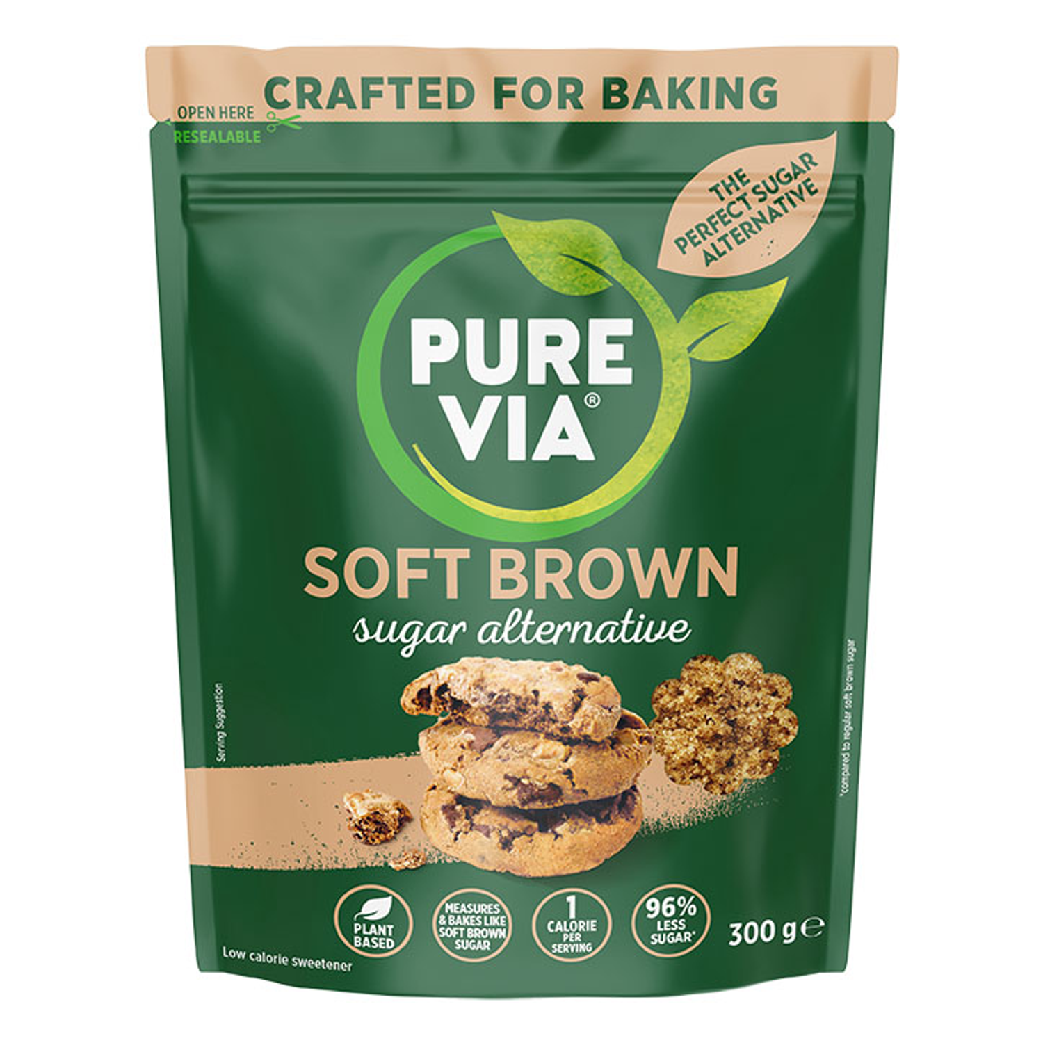 Pure Via Soft Brown Sugar Alternative 300g - Soft Brown Sugar