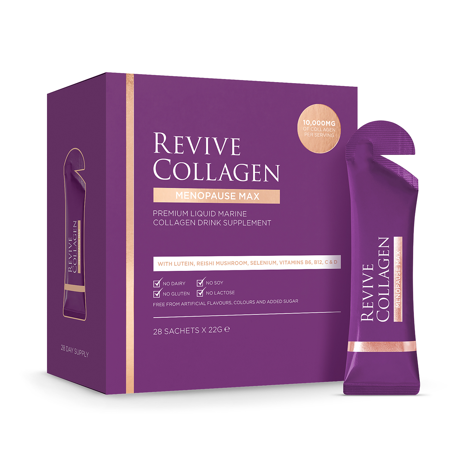 Revive Collagen Menopause Max Hydrolysed Marine Collagen 10,000mgs 14 Days Supply