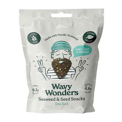 Holland & Barrett Wavy Wonders Seaweed & Seed Snack Garlic & Yoghurt 30g- Buy online at McGrocer