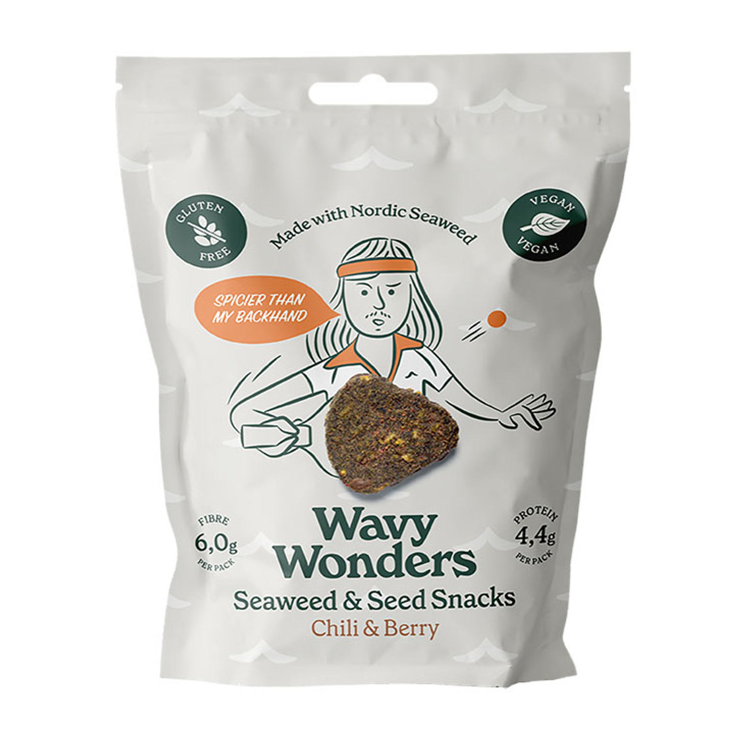 Wavy Wonders Seaweed & Seed Snack Garlic & Yoghurt 30g - Chili & Berry