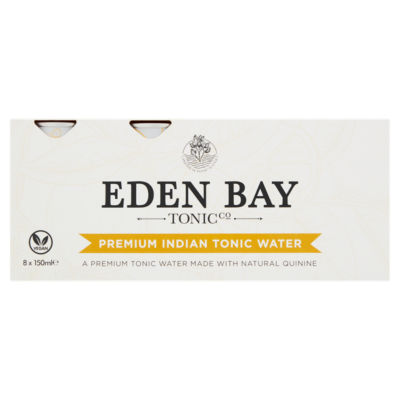 Eden Bay Premium Indian Tonic Water 8 x 150ml (British brand)