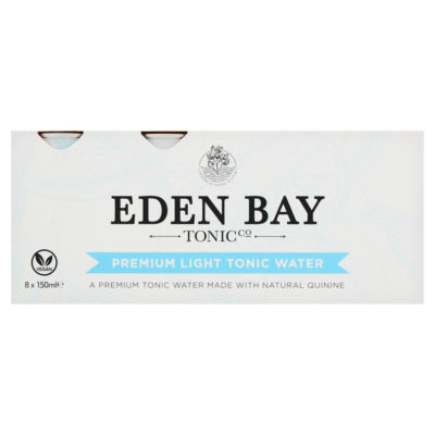 Eden Bay premium light tonic water 8 x 150ml - British product