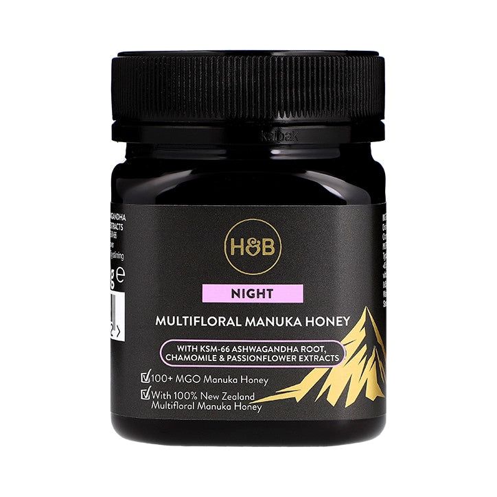 Holland & Barrett Night Multifloral Manuka Honey (with Ashwagandha, Chamomile & Passionflower) 250g GOODS Holland&Barrett