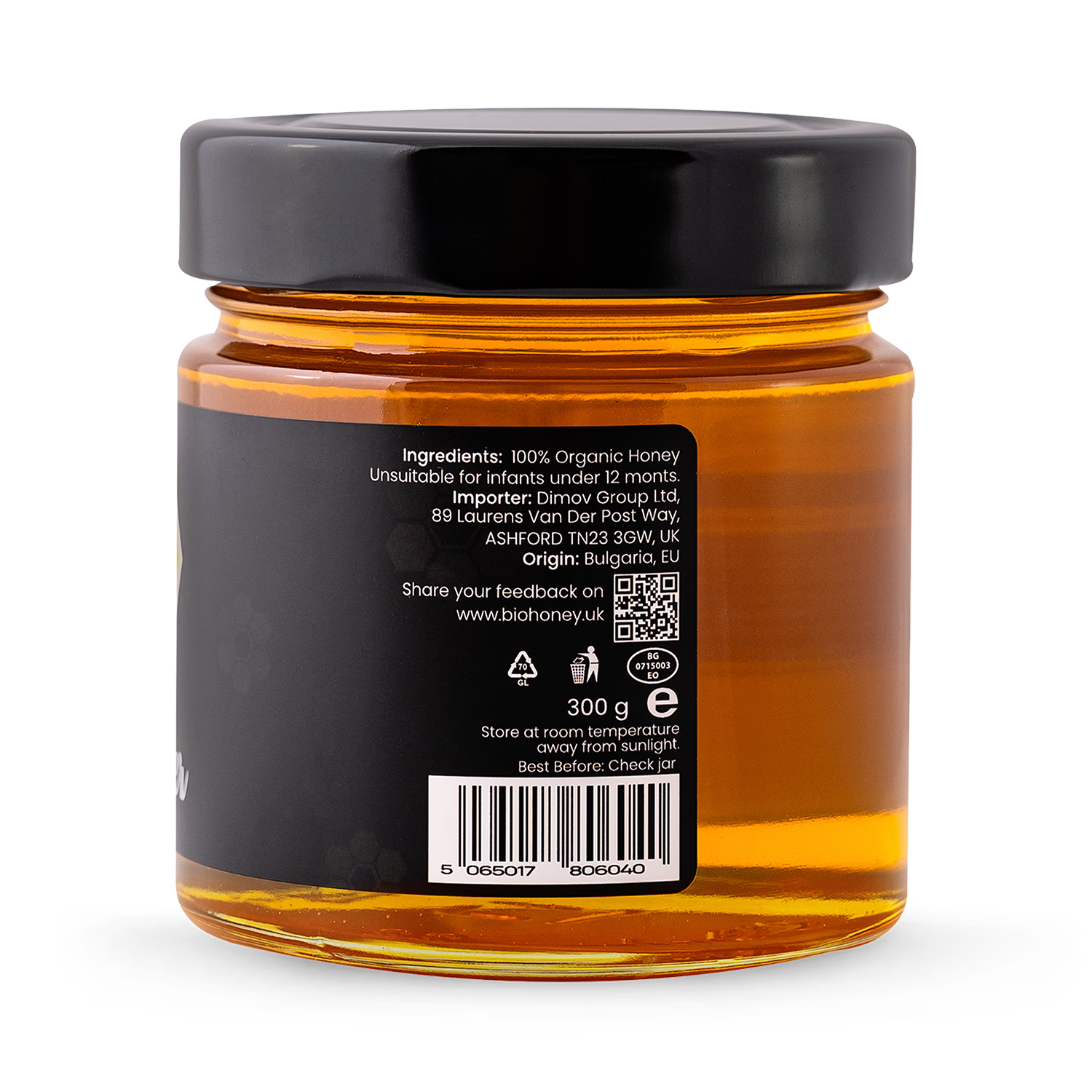 BioHoney organic raw honey lavender 300g - British product