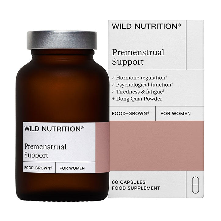 Wild Nutrition Food Grown Premenstrual Support for Women 60 Capsules