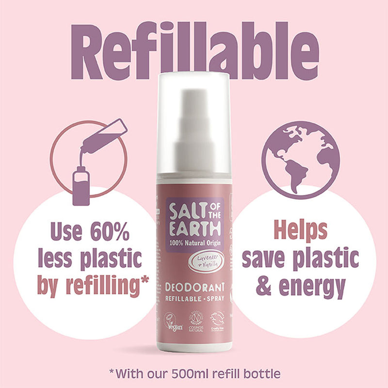 Salt of the Earth deodorant spray Lavender Vanilla 100ml, UK version