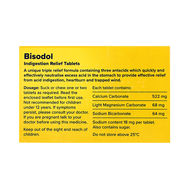 Acid Indigestion and Heartburn Relief Tablets 60 Pack