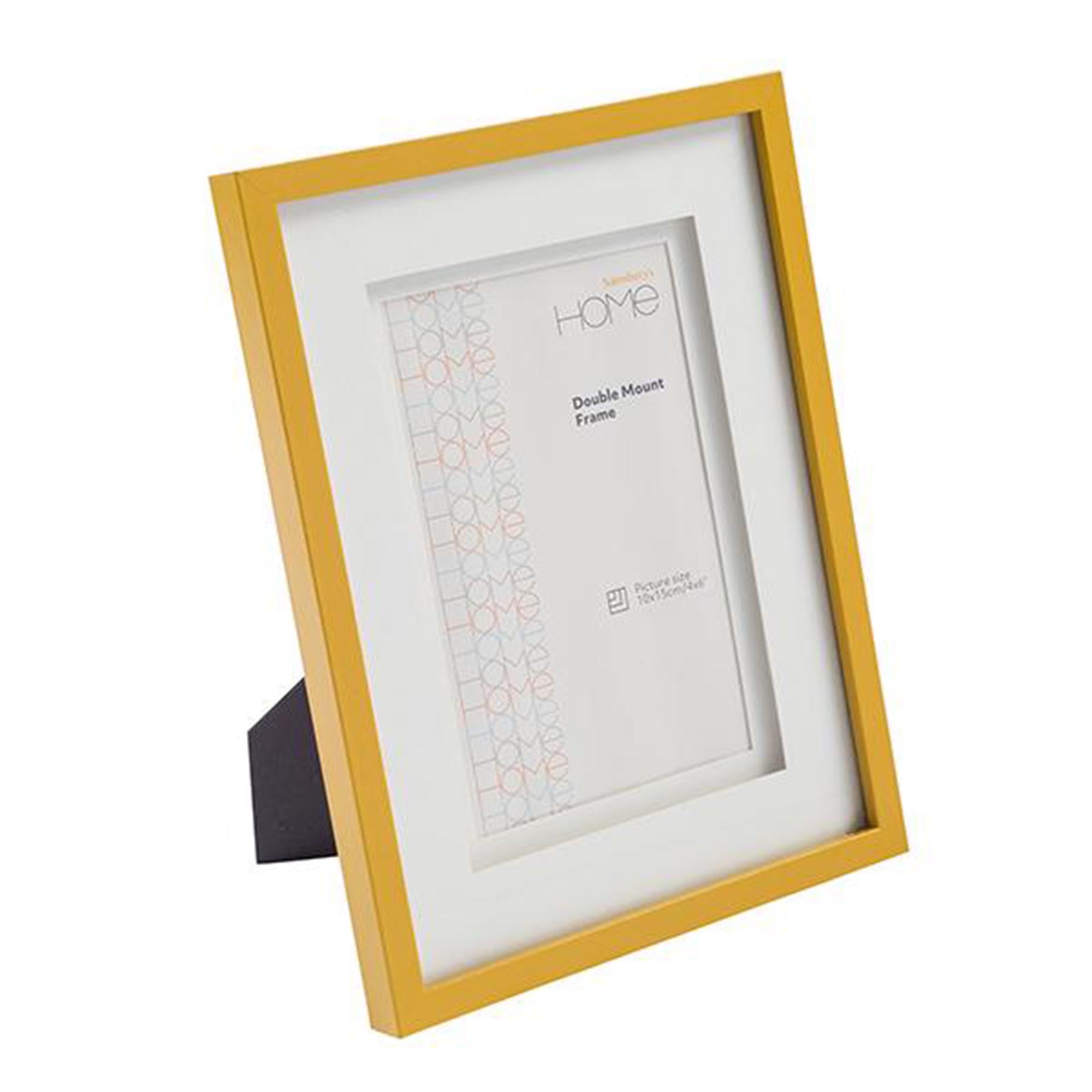 Habitat Double Mount Metal Frame - Mustard - 4 x 6cm GOODS Sainsburys   