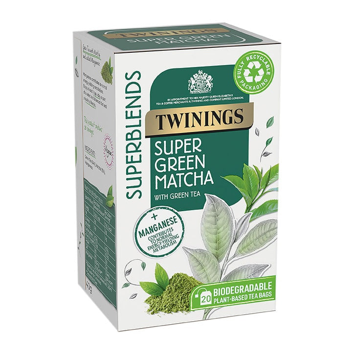 Superblends Super Green Matcha Tea Bags 20 Tea Bags GOODS Holland&Barrett