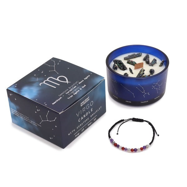 Serenityy's Virgo crystal candle with gemstone bracelet 320g, UK version