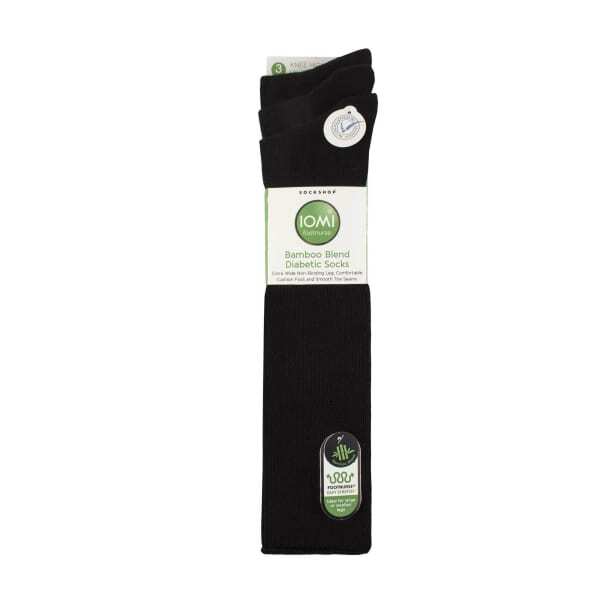 IOMI knee high diabetic bamboo socks 3 pack - British product