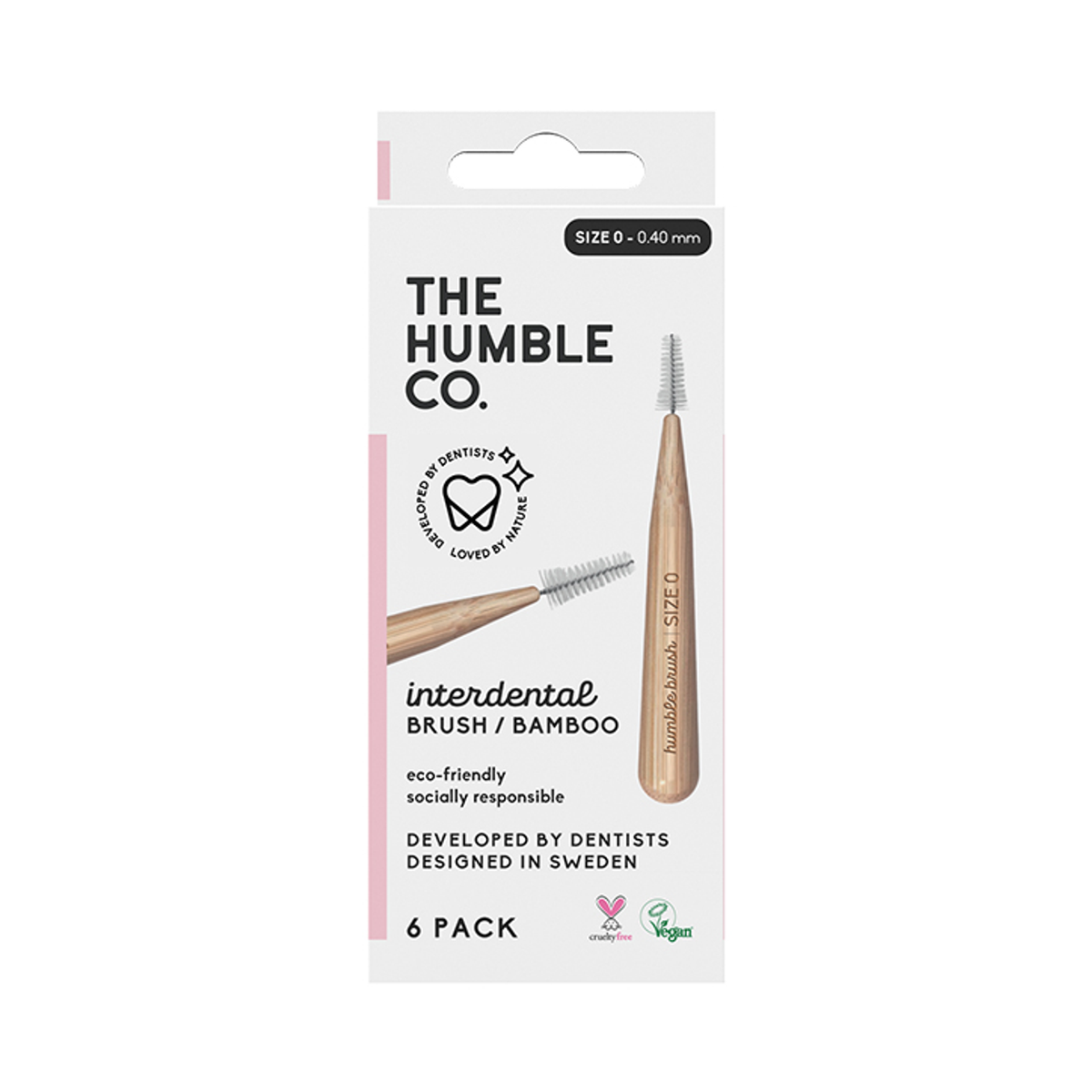 Humble Bamboo Interdental Brush Size 4 Yellow 6 Pack