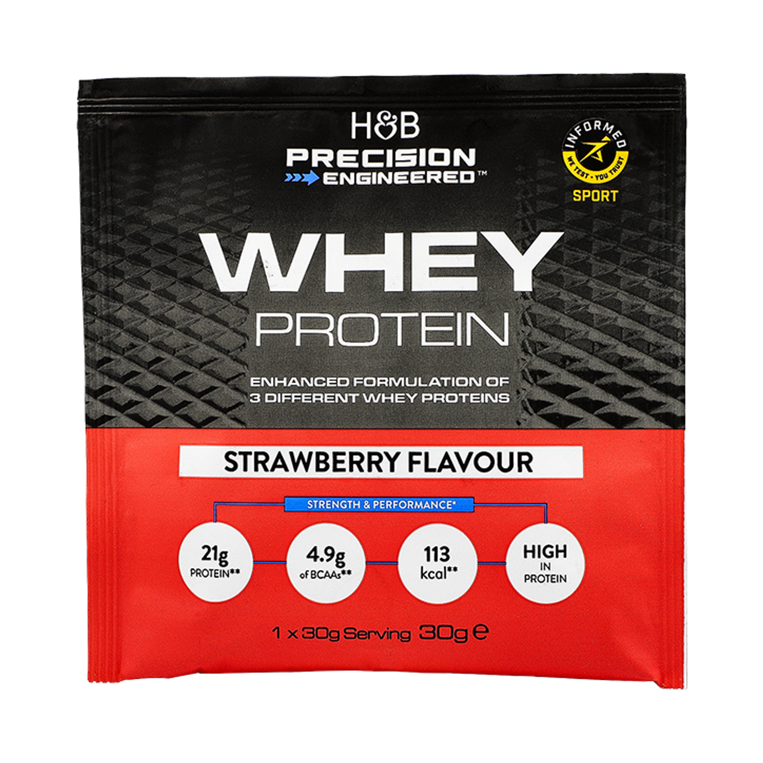 Whey Protein Strawberry Sachet 30g - Strawberry 30 g