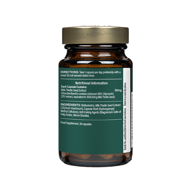 Holland Barrett Milk Thistle 100mg 30 Capsules