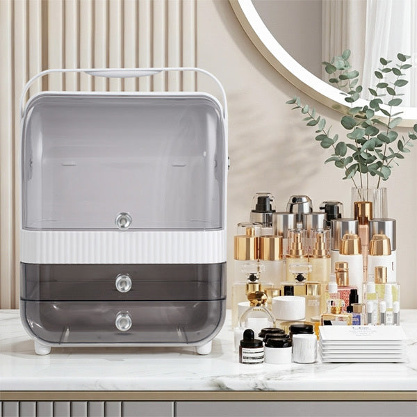 Livingandhome makeup organiser with two PET drawers - British brand