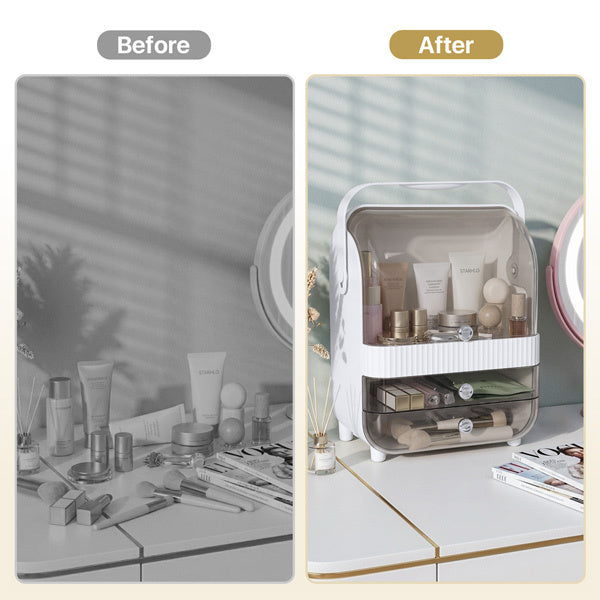 Livingandhome makeup organiser with two PET drawers - British brand