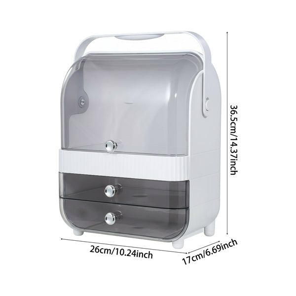 Livingandhome makeup organiser with two PET drawers - British brand