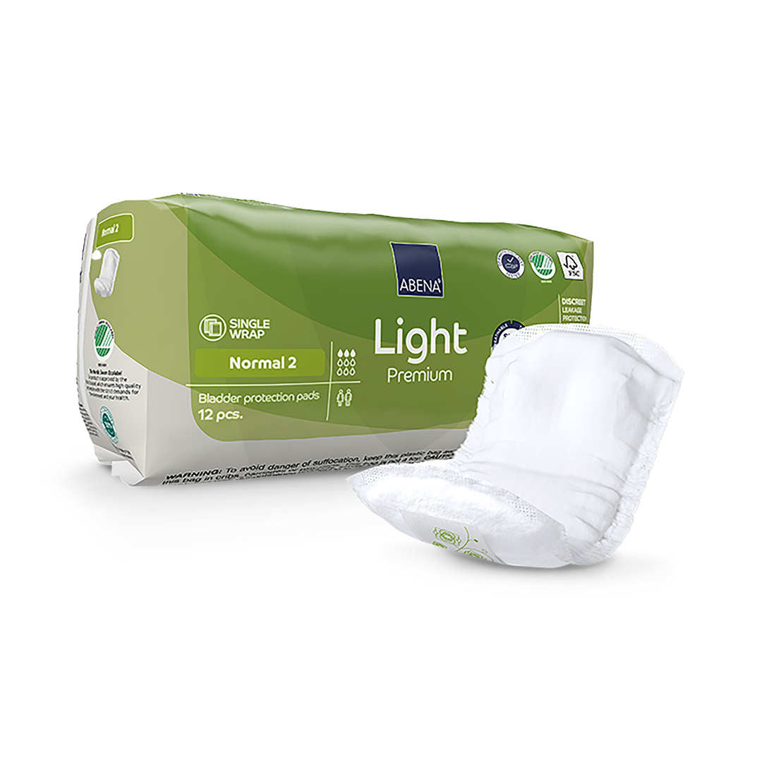 Abena Light Normal 2 350ml Absorbency 12 Incontinence Pads