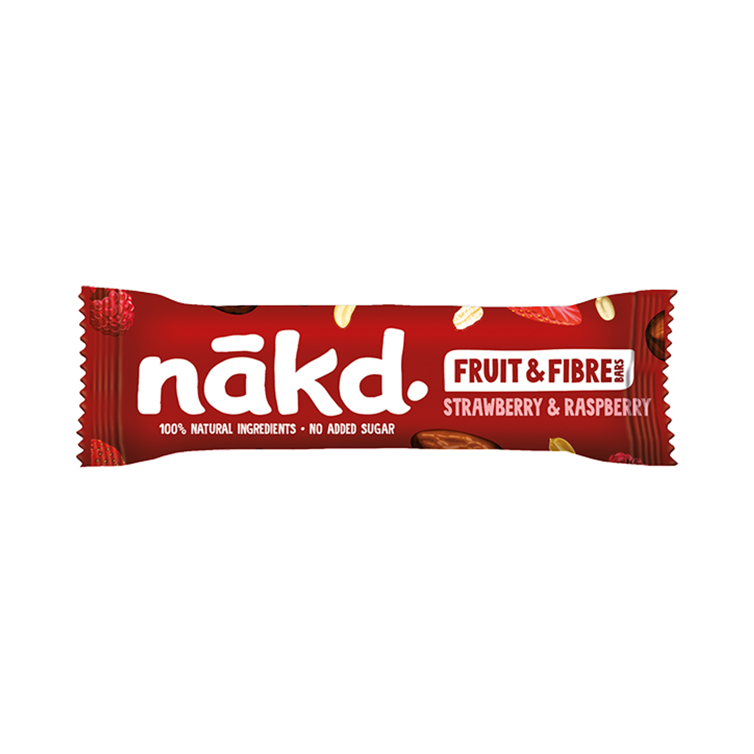 Nakd Fruit & Fibre Strawberry & Raspberry Bar 44g - Strawberry & Raspberry 44 g