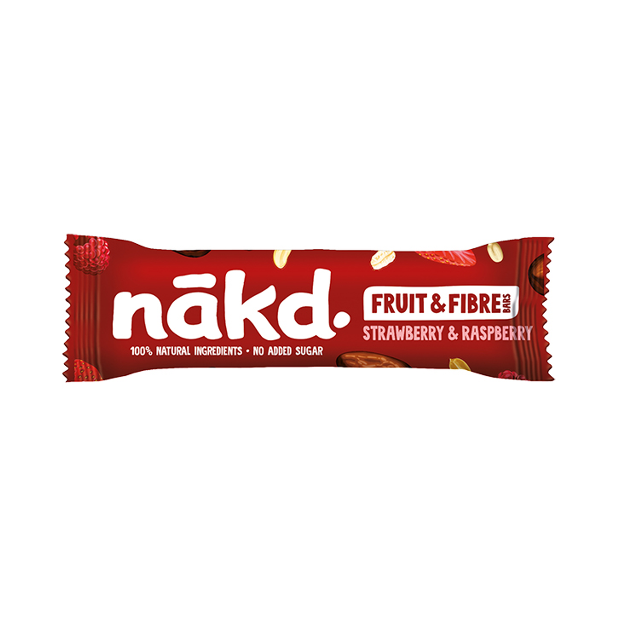 Nakd Fruit & Fibre Strawberry & Raspberry Bar 44g - Strawberry & Raspberry 44 g