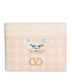 Valentino Garavani VLogo Signature grained leather card holder, imported from the UK