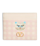 Valentino Garavani VLogo Signature grained leather card holder, imported from the UK