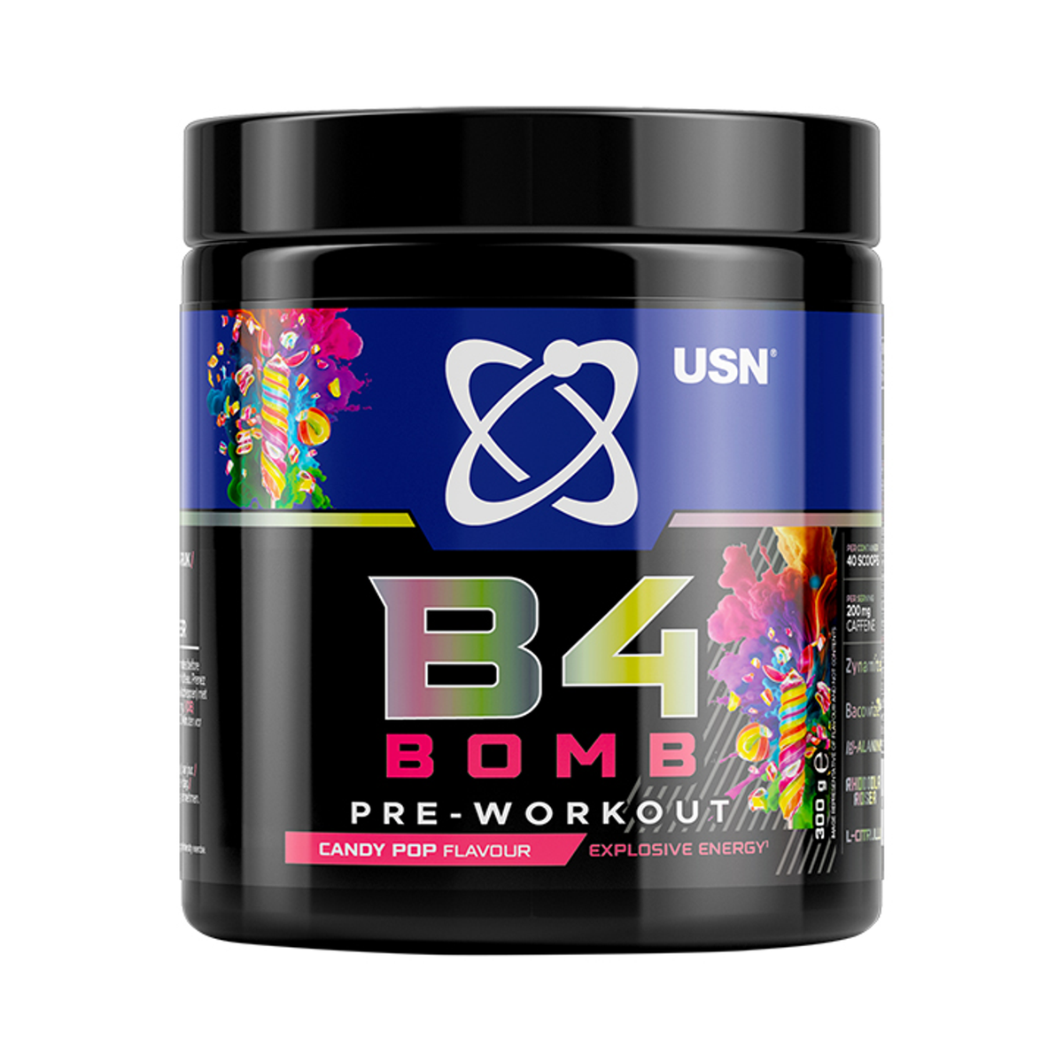 USN B4 Bomb Pre-Workout Hawaiian Pump 300g - Candy Pop