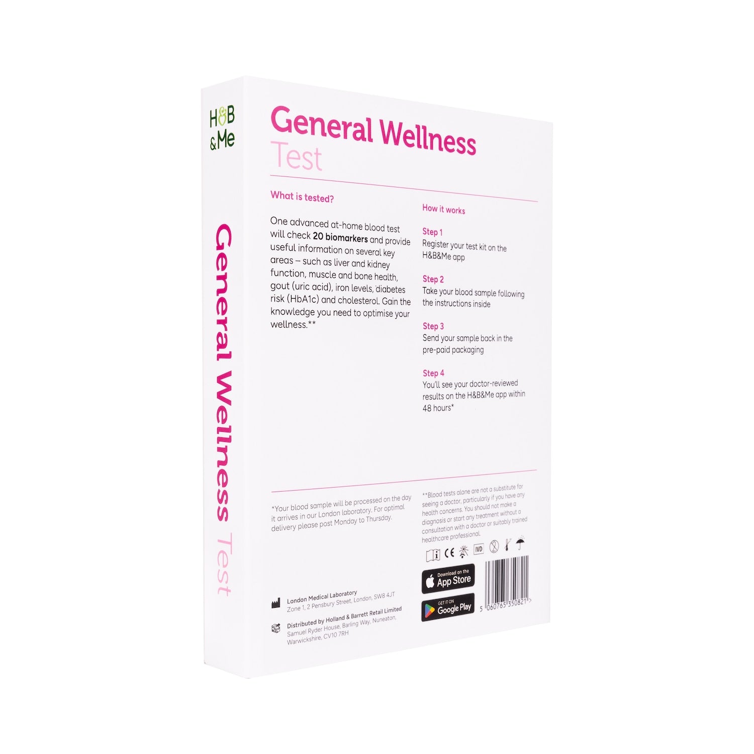 H&B&Me General Wellness Blood Test GOODS Holland&Barrett