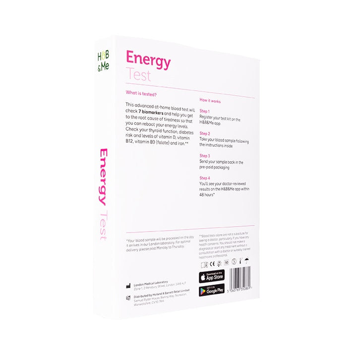 H&B&Me Energy Blood Test GOODS Holland&Barrett