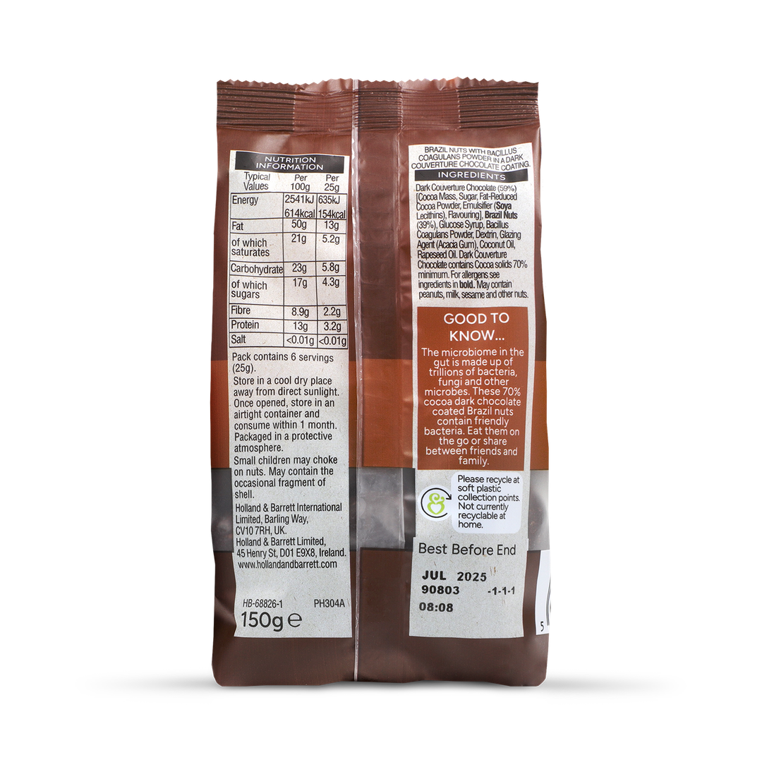 Holland Barrett mørk sjokolade paranøtter 150g