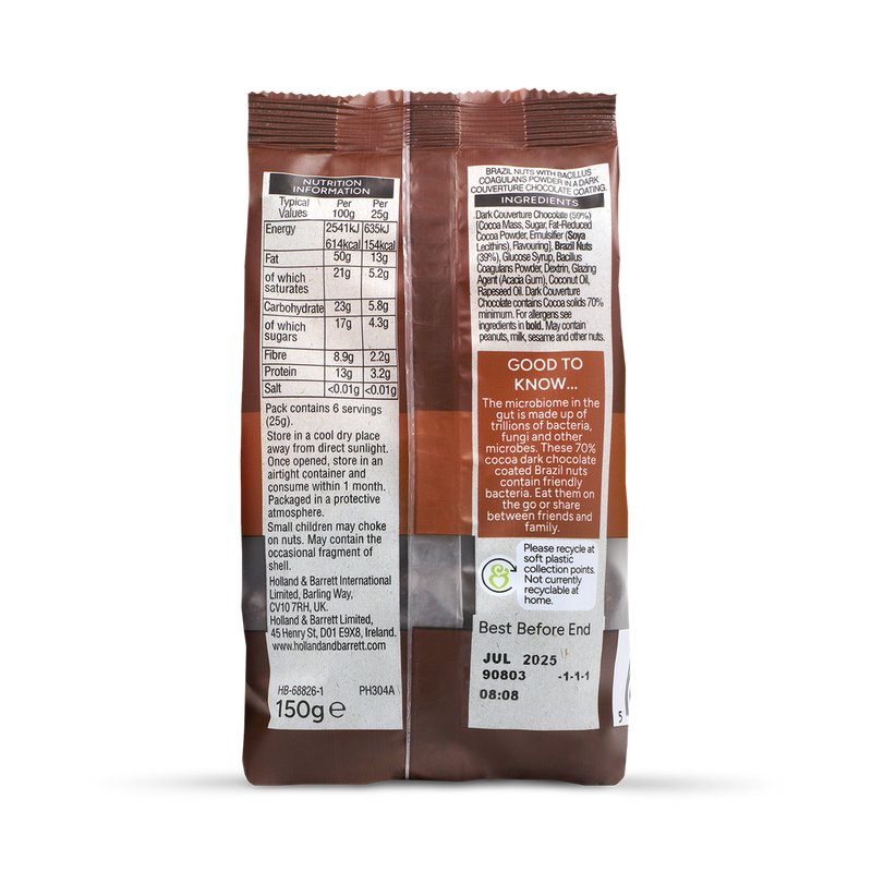 Holland Barrett mørk sjokolade paranøtter 150g