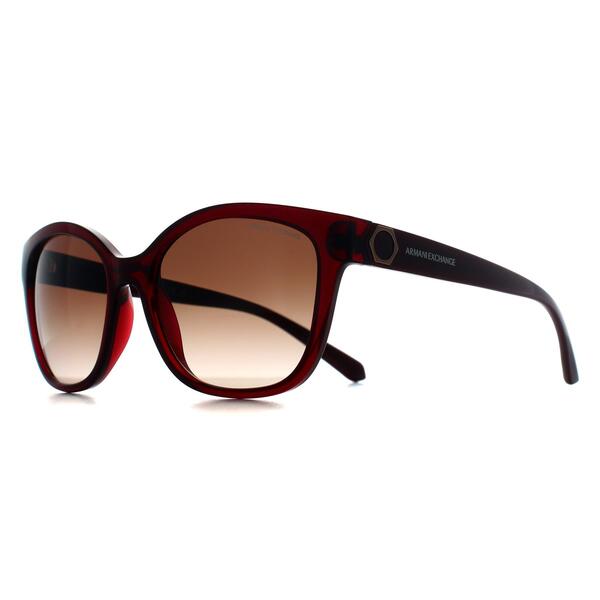 Armani Exchange AX4127S red gradient women's sunglasses, imported from the UK