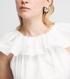 Carolina Herrera faux pearl stud earrings gold-tone, UK version