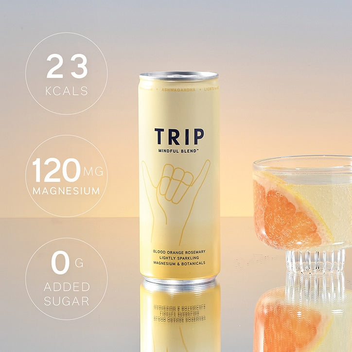 TRIP Mindful Blend Cucumber & Mint Drink 250ml GOODS Holland&Barrett Blood Orange & Rosemary