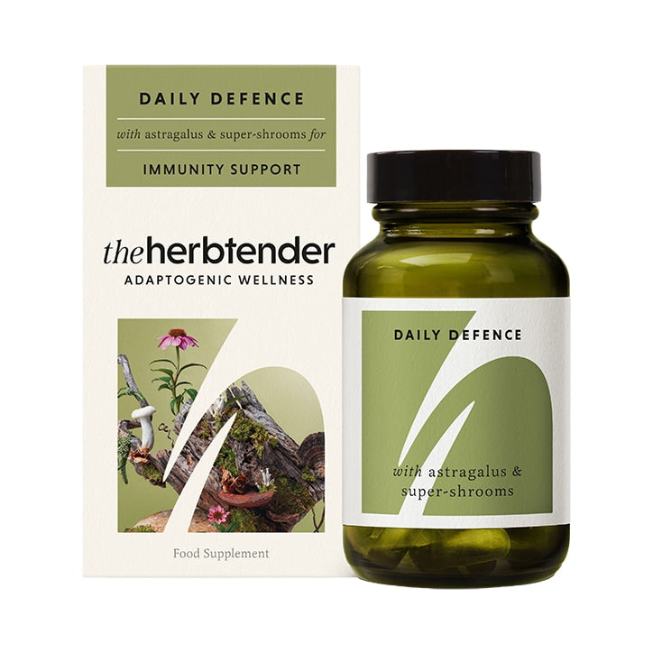 The Herbtender DAILY DEFENCE with Astragalus and Super-shrooms 60 Vegan Capsules GOODS Holland&Barrett