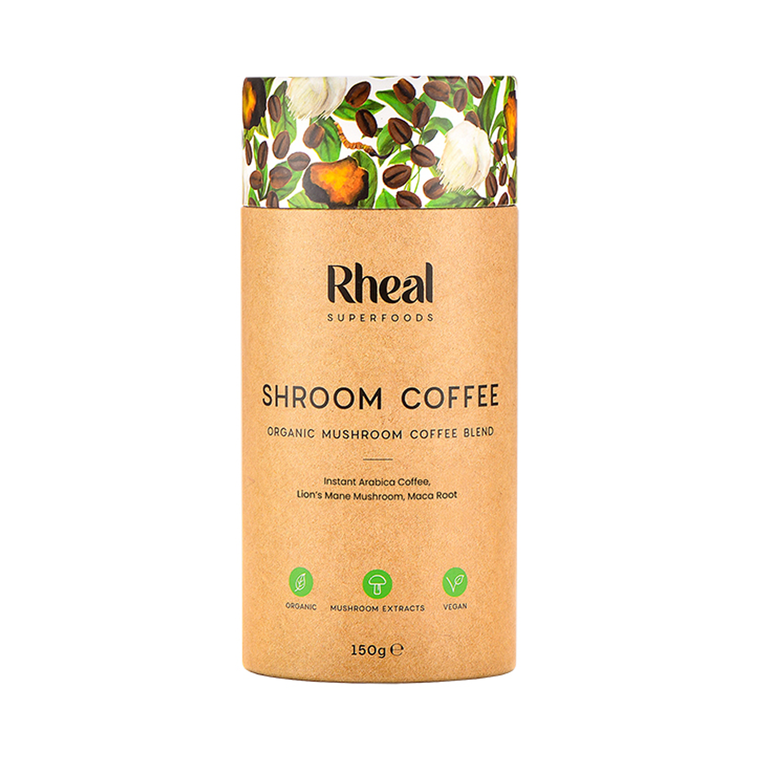 Rheal Shroom Coffee Organic Mushroom Coffee Blend 150g - Shroom Coffee